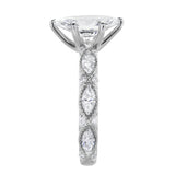 Althea 2.15CT Marquise Cut Lab Diamond Engagement Ring 14K White Gold
