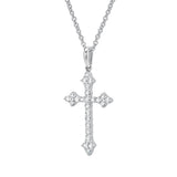 Lumina 0.25 ct Diamond Cross Necklace in 14K White Gold