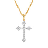 Lumina 0.25 ct Diamond Cross Necklace in 14K Yellow Gold