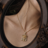 Divine Radiance 10K Gold 0.9 Ct Diamond Jesus Pendant