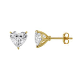Elaria 14K Yellow Gold Lab Grown Heart Solitaire Diamond Earrings -  1.50 Cts