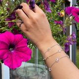 North Star Trio Diamond Bracelet in 14K Yellow Gold Vermeil on Sterling Silver