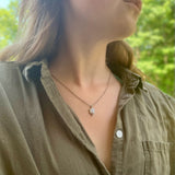 Sidewalk Square Diamond Pendant in Sterling Silver