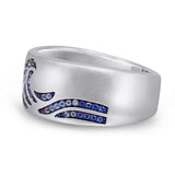 Surf's Up Sterling Silver Blue Sapphire & Topaz Band Ring