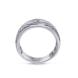 Surf's Up Sterling Silver Blue Sapphire & Topaz Band Ring