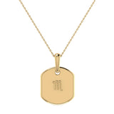 Scorpio Citrine & Diamond Constellation Tag Pendant Necklace in 14K Yellow Gold Vermeil on Sterling Silver
