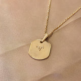 Aries Ram Diamond Constellation Tag Pendant Necklace in 14K Yellow Gold Vermeil on Sterling Silver