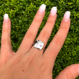 Sagittarius Archer Blue Topaz & Diamond Constellation Signet Ring in 14K White Gold
