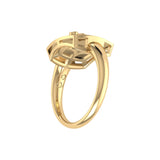 Cancer Crab Ruby & Diamond Constellation Signet Ring in 14K Yellow Gold Vermeil on Sterling Silver
