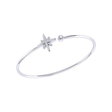 North Star Adjustable Diamond Cuff in 14K White Gold