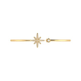 North Star Adjustable Diamond Cuff in 14K Yellow Gold