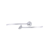 Moon Stages Adjustable Diamond Bangle in 14K White Gold