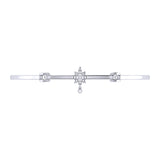 Supernova Bezel Drop Diamond Bangle in Sterling Silver