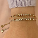 Starry Lane Diamond Bangle in 14K Yellow Gold Vermeil on Sterling Silver