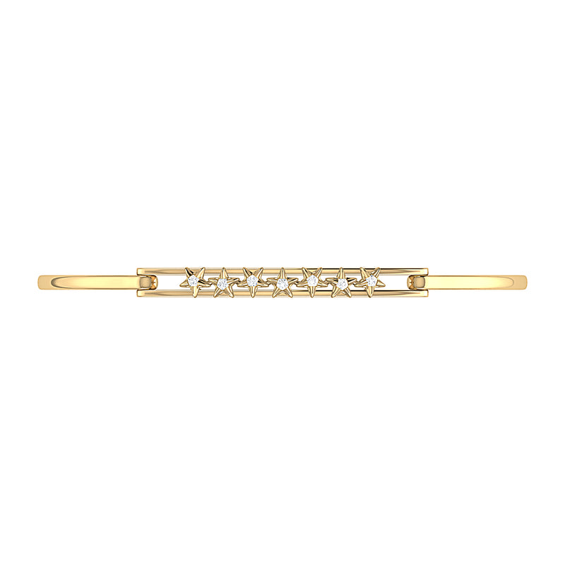 Starry Lane Diamond Bangle in 14K Yellow Gold Vermeil on Sterling Silver