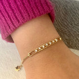Starry Lane Diamond Bangle in 14K Yellow Gold Vermeil on Sterling Silver
