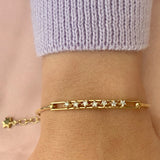 Starry Lane Diamond Bangle in 14K Yellow Gold Vermeil on Sterling Silver
