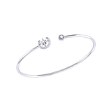 North Star Crescent Adjustable Diamond Cuff in 14K White Gold