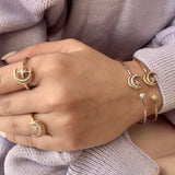 Starkissed Crescent Adjustable Diamond Cuff in 14K Yellow Gold