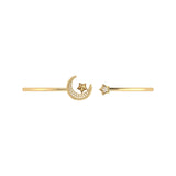 Starkissed Crescent Adjustable Diamond Cuff in 14K Yellow Gold
