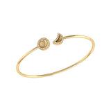 Moon Phases Adjustable Diamond Cuff in 14K Yellow Gold