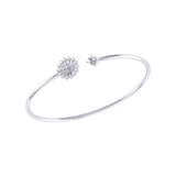 Starburst Adjustable Diamond Cuff in 14K White Gold