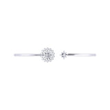 Starburst Adjustable Diamond Cuff in 14K White Gold