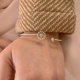 Starburst Adjustable Diamond Two-Tone Cuff in 14K Yellow Gold