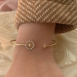 Starburst Adjustable Diamond Cuff in 14K Yellow Gold