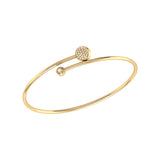 Moon-Crossed Lovers Adjustable Diamond Bangle in 14K Yellow Gold