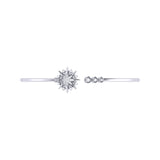 Supernova Star Adjustable Diamond Cuff in Sterling Silver