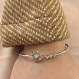 Supernova Star Adjustable Diamond Cuff in Sterling Silver
