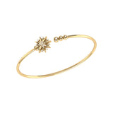 Supernova Star Adjustable Diamond Cuff in 14K Yellow Gold