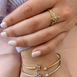 Starry Night Adjustable Diamond Cuff in 14K Yellow Gold
