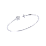 Starry Night Adjustable Diamond Cuff in 14K White Gold