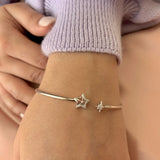 Starry Night Adjustable Diamond Cuff in 14K White Gold