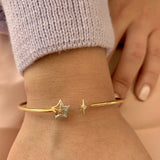 Starry Night Adjustable Diamond Cuff in 14K Yellow Gold
