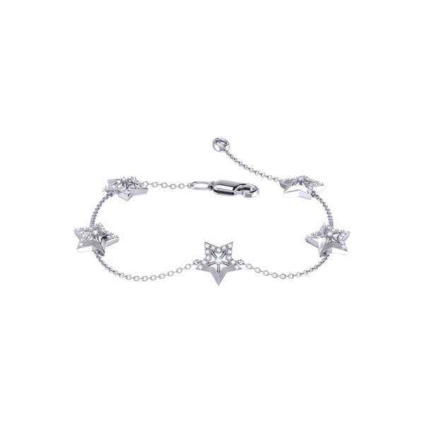 Lucky Star Diamond Bracelet in Sterling Silver