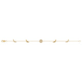 Moonlit Diamond Bracelet in 14K Yellow Gold Vermeil on Sterling Silver