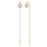Lucky Star Tack-In Diamond Earrings in 14K Yellow Gold