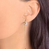 Lucky Star Tack-In Diamond Earrings in 14K Yellow Gold