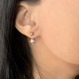 Little Star North Star Diamond Stud Earrings in Sterling Silver