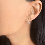 Little Star North Star Diamond Stud Earrings in 14K Yellow Gold Vermeil on Sterling Silver