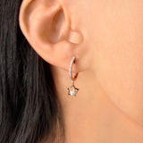 Starkissed Duo Diamond Hoop Earrings in Sterling Silver