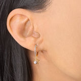 Starkissed Duo Diamond Hoop Earrings in 14K Yellow Gold