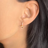 Starry Night Diamond Star Earrings in 14K Yellow Gold Vermeil on Sterling Silver