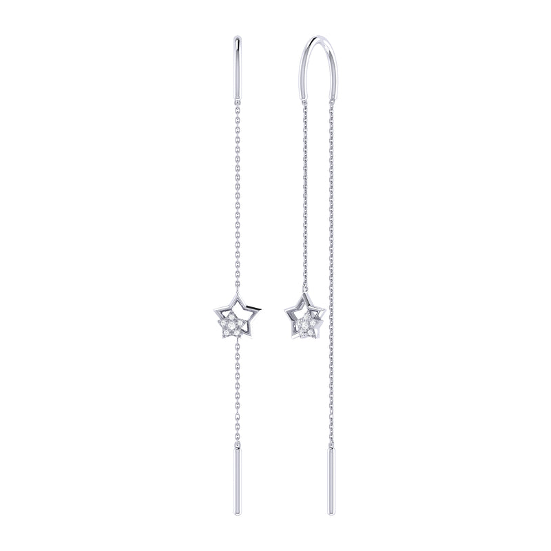 Starkissed Duo Tack-In Diamond Earrings in Sterling Silver