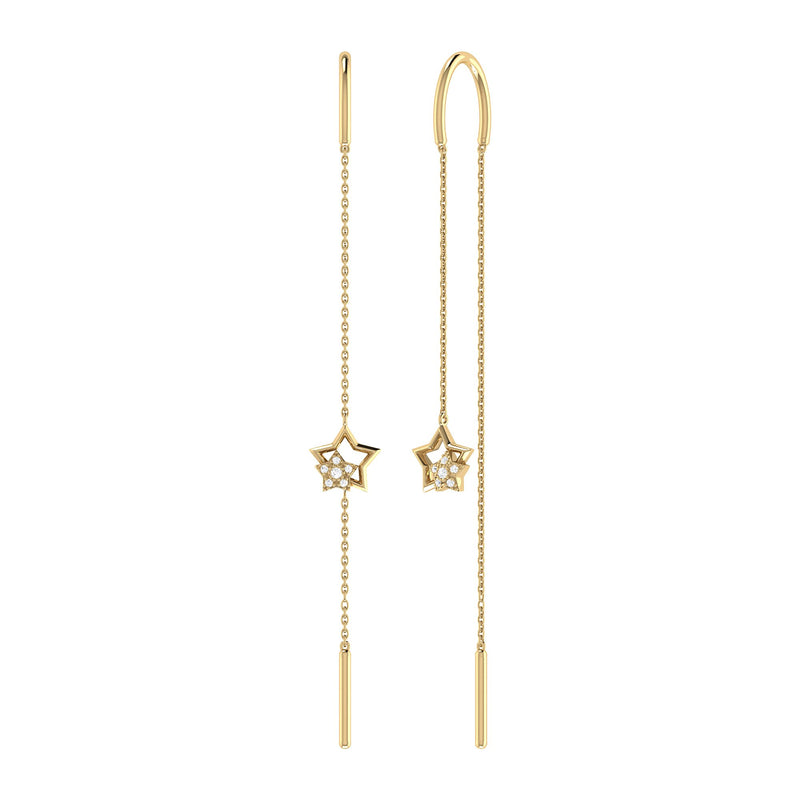 Starkissed Duo Tack-In Diamond Earrings in 14K Yellow Gold Vermeil on Sterling Silver