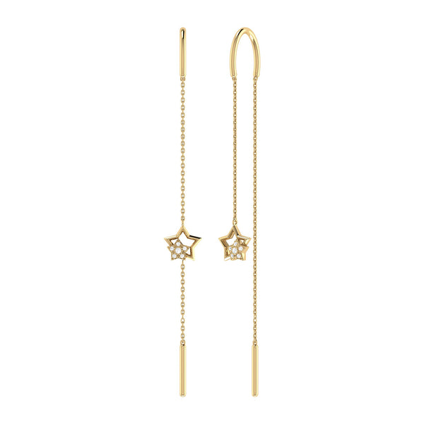 Starkissed Duo Tack-In Diamond Earrings in 14K Yellow Gold