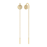 Moon Phases Tack-In Diamond Earrings in 14K Yellow Gold Vermeil on Sterling Silver